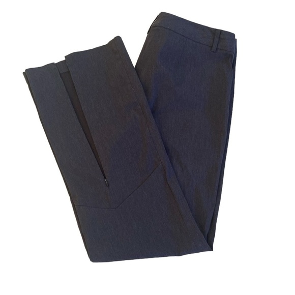 Express Stretch Gray Sz 11/12 Reg Zipper/Brace/Button Taiwan Hem Back w/zipper - Picture 5 of 7